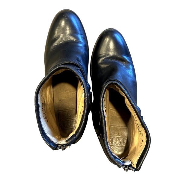 Frye Black Leather Harness Ankle Boots Women’s 6.5B Western Biker - Picture 4 of 9